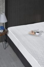 Protectie Saltea Matlasata 160x200 cm cu fusta - imagine 2